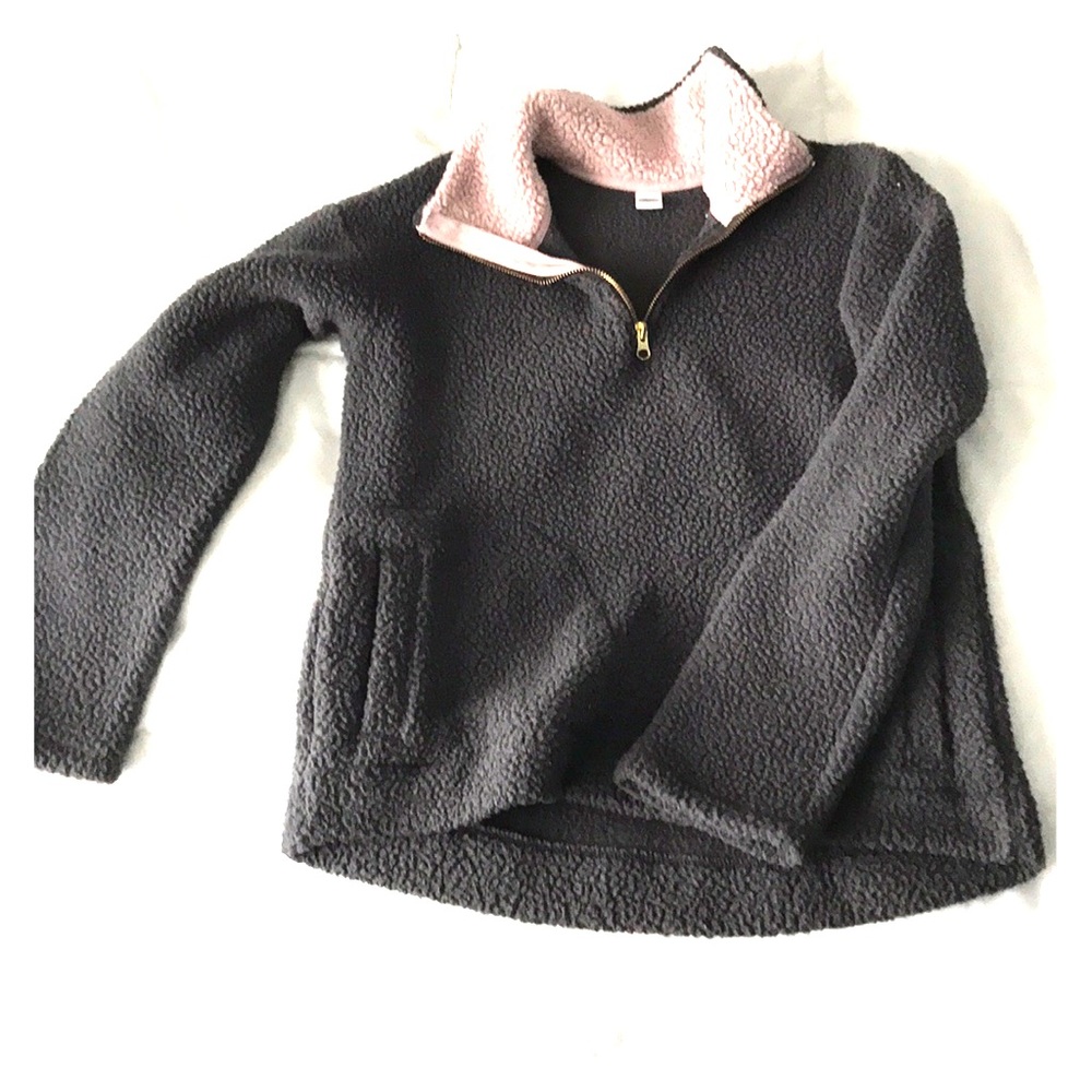 Sherpa sweater with pockets